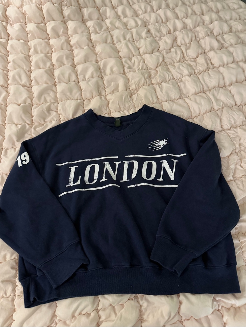 Women’s Navy 'London' Crewneck Sweater